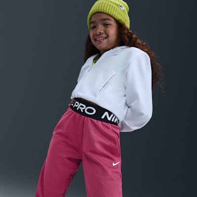 (取寄) ナイキ キッズ レディース プロ フリース ドライ-フィット フル-ジップ ブーディ Nike Pro Girls' Dri-FIT Long-Sleeve 1/2-Zip Top. Nike CA